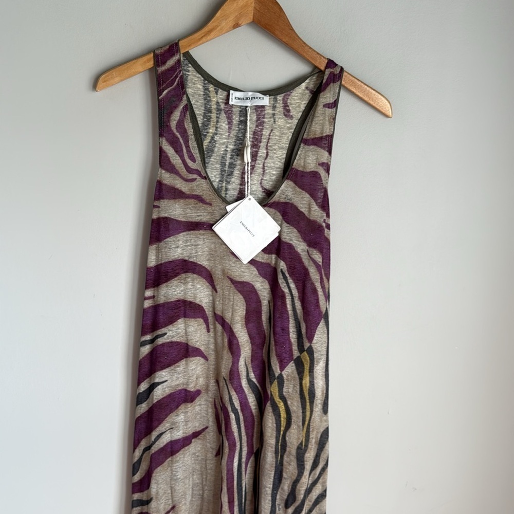 NEW EMILIO PUCCI LINEN MAXI DRESS 10 - Picture 2 of 13